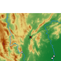 Nearby Forecast Locations - Thoen district - карта