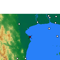 Nearby Forecast Locations - Cha-am district - карта