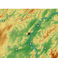 Nearby Forecast Locations - Luxi/HUN - карта