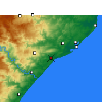 Nearby Forecast Locations - Mtunzini - карта