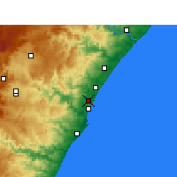 Nearby Forecast Locations - Mount Edgecombe - карта
