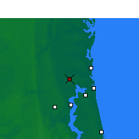 Nearby Forecast Locations - Джэксонвилл (аэропорт) - карта