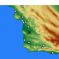 Nearby Forecast Locations - Санта-Мария - карта