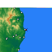Nearby Forecast Locations - Байрон-Бей - карта