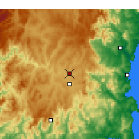 Nearby Forecast Locations - Бомбала - карта