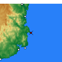Nearby Forecast Locations - Green Cape Aws - карта