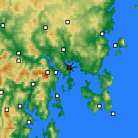 Nearby Forecast Locations - Хобарт - карта