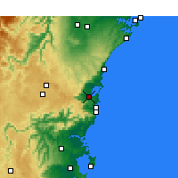 Nearby Forecast Locations - Вуллонгонг - карта