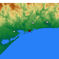 Nearby Forecast Locations - Lakes Entrance - карта