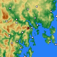 Nearby Forecast Locations - Mt Wellington - карта