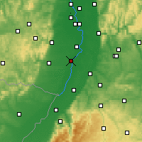 Nearby Forecast Locations - Гермерсхайм - карта