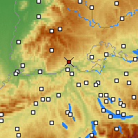Nearby Forecast Locations - Вальдсхут-Тинген - карта