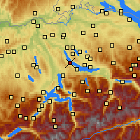 Nearby Forecast Locations - Хорген - карта