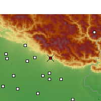 Nearby Forecast Locations - Халдвани - карта