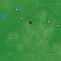 Nearby Forecast Locations - Домброва-Бялостоцка - карта