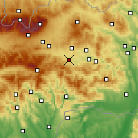 Nearby Forecast Locations - Спишска-Нова-Вес - карта