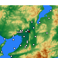 Nearby Forecast Locations - Хираката - карта