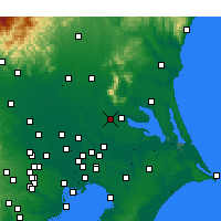 Nearby Forecast Locations - Цукуба - карта