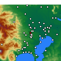 Nearby Forecast Locations - Хигасикуруме - карта