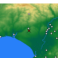 Nearby Forecast Locations - Больульос-Пар-дель-Кондадо - карта