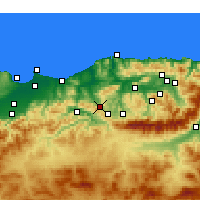 Nearby Forecast Locations - Tizi Ghenif - карта