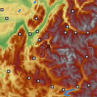 Nearby Forecast Locations - Ле-Бур-д’Уазан - карта