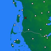 Nearby Forecast Locations - Skærbæk - карта