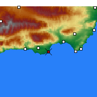 Nearby Forecast Locations - Рокетас-де-Мар - карта