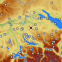 Nearby Forecast Locations - Винтертур - карта