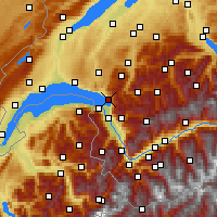 Nearby Forecast Locations - Монтрё - карта