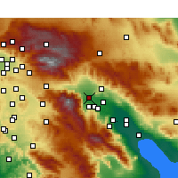 Nearby Forecast Locations - Палм-Спрингс - карта
