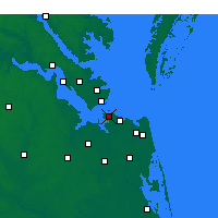 Nearby Forecast Locations - Норфолк - карта