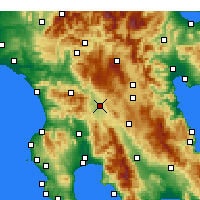 Nearby Forecast Locations - Мегалополис - карта