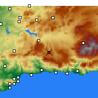 Nearby Forecast Locations - Алама-де-Гранада - карта