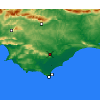 Nearby Forecast Locations - Бредасдорп - карта
