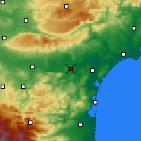 Nearby Forecast Locations - Лезиньян-Корбьер - карта