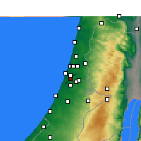 Nearby Forecast Locations - Ришон-ле-Цион - карта