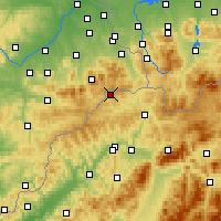 Nearby Forecast Locations - Horní Lomná - карта