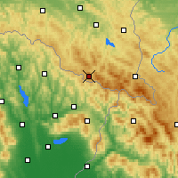 Nearby Forecast Locations - Жубраче - карта