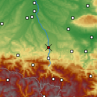 Nearby Forecast Locations - Памье - карта