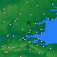 Nearby Forecast Locations - Челмсфорд - карта