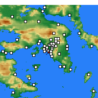 Nearby Forecast Locations - Палеон-Фалирон - карта