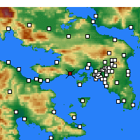 Nearby Forecast Locations - Мегара - карта
