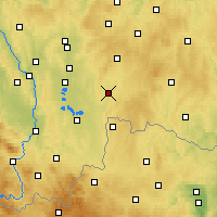 Nearby Forecast Locations - Йиндржихув-Градец - карта