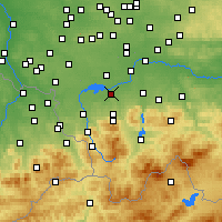 Nearby Forecast Locations - Чеховице-Дзедзице - карта