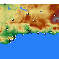 Nearby Forecast Locations - Велес-Малага - карта
