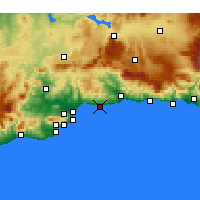 Nearby Forecast Locations - Ринкон-де-ла-Виктория - карта