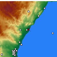 Nearby Forecast Locations - Беникасим - карта