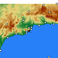 Nearby Forecast Locations - Бенальмадена - карта
