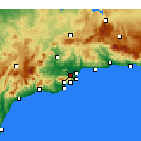 Nearby Forecast Locations - Алаурин-де-ла-Торре - карта